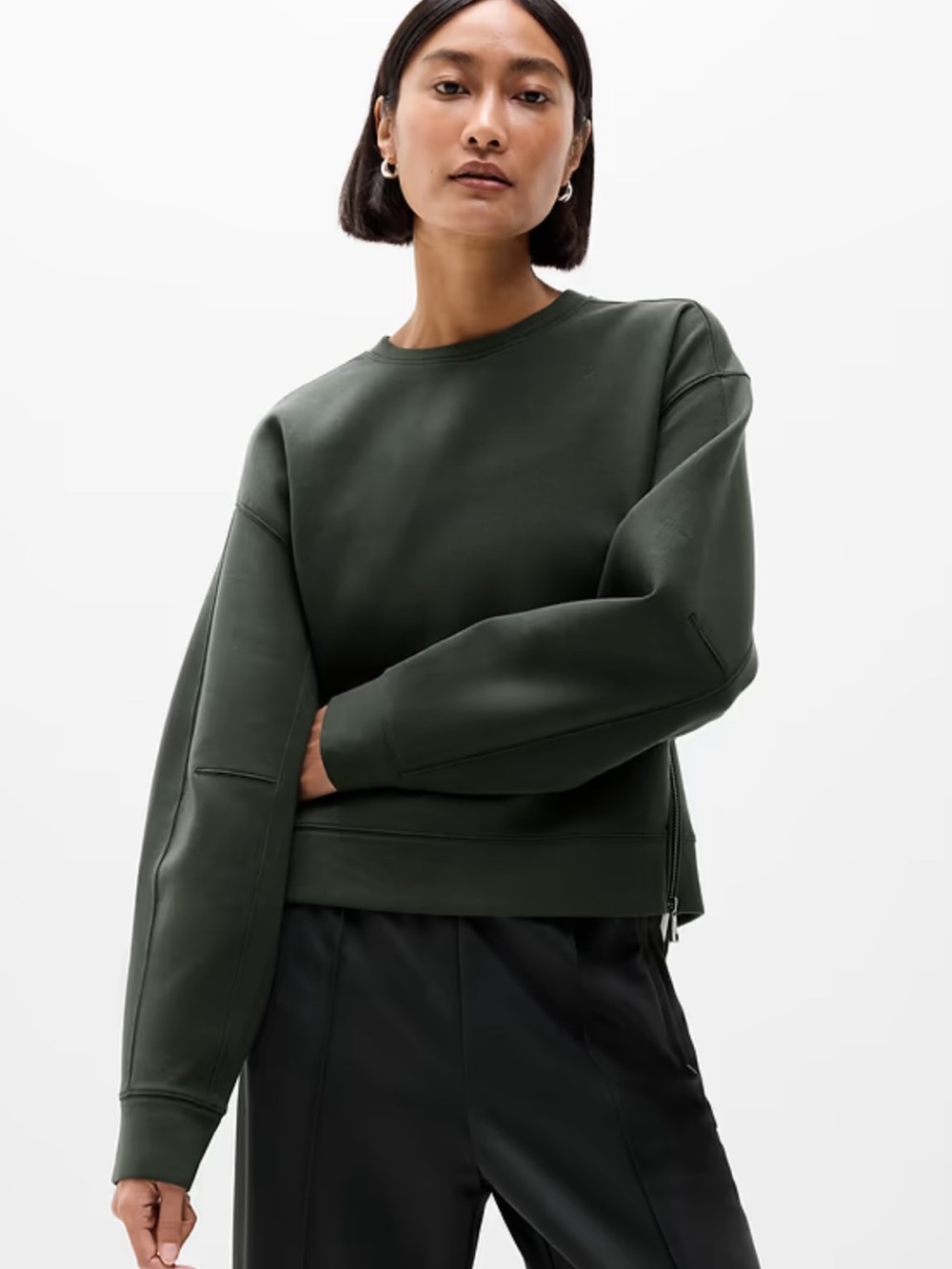 BNWOT Athleta Form Knit Crew Sweatshirt, size M